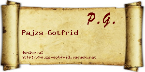Pajzs Gotfrid névjegykártya